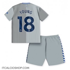 Everton Ashley Young #18 Terza Maglia Bambino 2023-24 Manica Corta (+ Pantaloni corti)